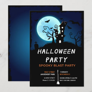 Halloween Night Party nodiging Kaart