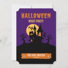 Halloween Night Party nodigt uit Kaart