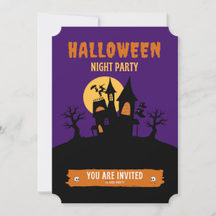 Halloween Night Party nodigt uit Kaart