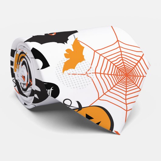 Halloween Night Party Trendy Stropdas (Opgerold)