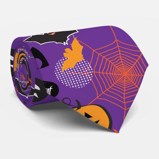 Halloween Night Party Trendy Stropdas (Opgerold)