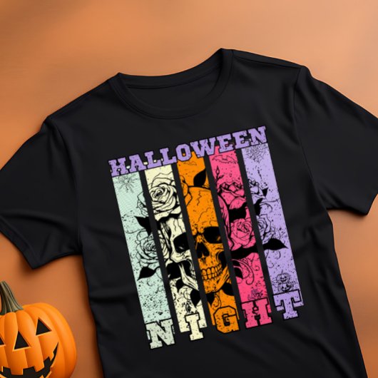 Halloween Night Pastel Kleur Schedel T-shirt
