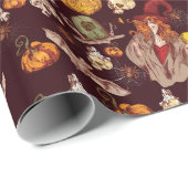 Halloween Night Pattern Cadeaupapier (Rol Hoek)