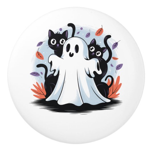 Halloween Night Prowl Keramische Knop (Voorkant)