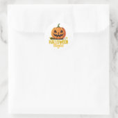 Halloween Night Pumpkin Glow Tee on Sticker (Tas)