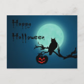 Halloween Night Pumpkin Owl Briefkaart (Voorkant)