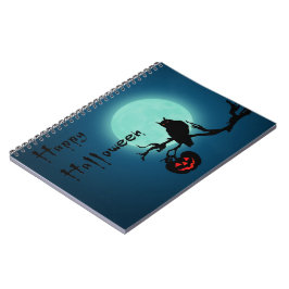 Halloween Night Pumpkin Owl Notitieboek