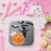 Halloween Night - Pumpkins, Ghost & Bats Papieren Bordje (Feest)