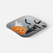 Halloween Night - Pumpkins, Ghost & Bats Papieren Bordje (Gebogen)