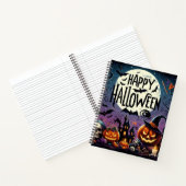 Halloween Night Pumpkins, Skulls & Haunted House Notitieboek (Binnen)