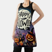 Halloween Night Pumpkins, Skulls & Haunted House Schort (Insitu)