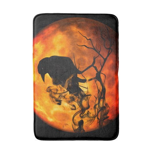 Halloween night raven badmat (Voorkant Verticaal)