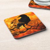 Halloween night raven bier onderzetter (Linkerzijde)