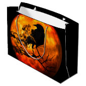 Halloween night raven groot cadeauzakje (Achterkant Gekanteld)