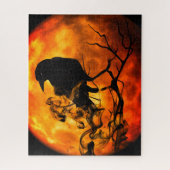 Halloween night raven legpuzzel (Verticaal)