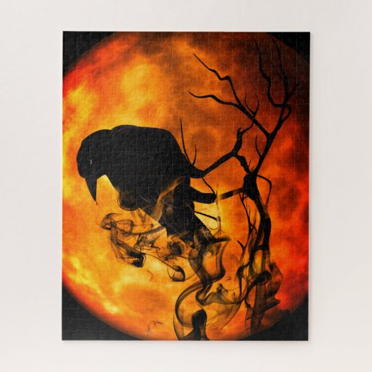 Halloween night raven legpuzzel (Verticaal)