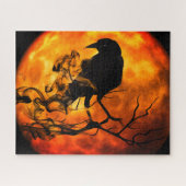 Halloween night raven legpuzzel (Horizontaal)