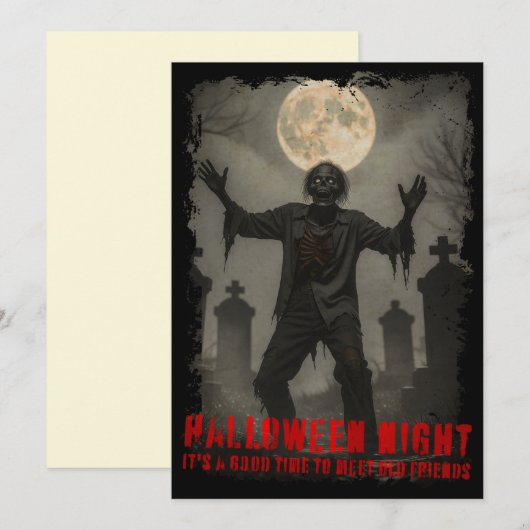 Halloween Night Reunion Briefkaart (Voorkant / Achterkant)