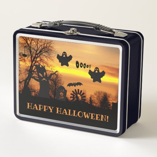 Halloween Night Scary Ghosts and Bats Scene (Voorkant)