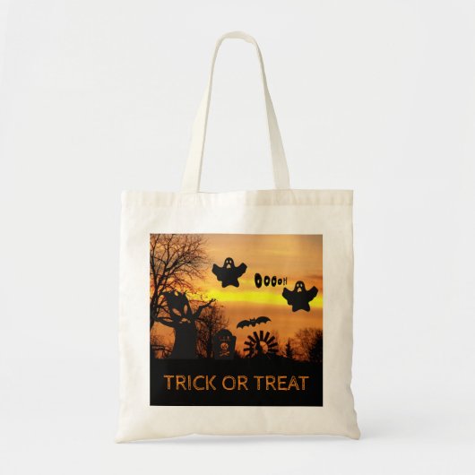 Halloween Night Scary Ghosts en vleermuizen Tote Bag (Voorkant)