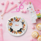 Halloween Night Selebration, Carnival, Trendy Papieren Bordje (Feest)