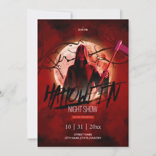 Halloween Night Show Kaart (Voorkant)