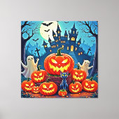 Halloween Night: Spooky Fun Art Canvas Afdruk (Voorkant)