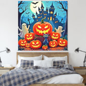 Halloween Night: Spooky Fun Art Canvas Afdruk (Insitu (Slaapkamer))