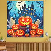 Halloween Night: Spooky Fun Art Canvas Afdruk (Insitu (Woonkamer))