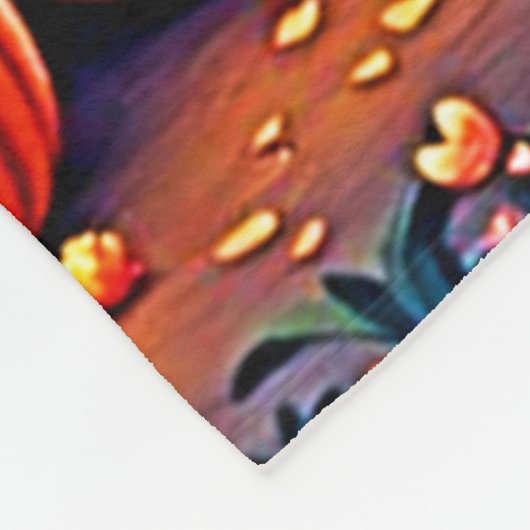 Halloween Night: Spooky Fun Art Fleece Deken (Hoek)