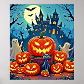 Halloween Night: Spooky Fun Art Poster (Voorkant)
