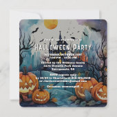 Halloween Night Spooky Halloween Party Kaart (Voorkant)