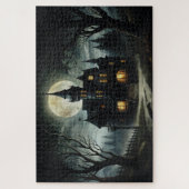 Halloween Night Spooky Haunted Gothic Mansion Legpuzzel (Verticaal)