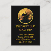 Halloween Night Trick or treat Full Moon House Visitekaartje (Voorkant)