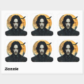 Halloween Night - Vampire Rising Vierkante Sticker (Vel)