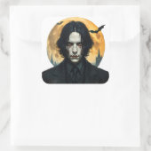 Halloween Night - Vampire Rising Vierkante Sticker (Tas)
