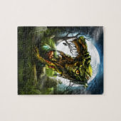 Halloween Night Zombie Rising Full Moon Graveyard Legpuzzel (Horizontaal)