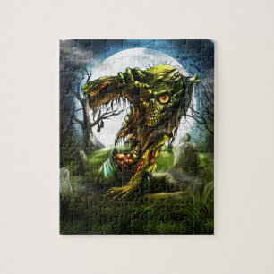 Halloween Night Zombie Rising Full Moon Graveyard Legpuzzel