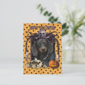 Halloween Nightmare - Dachshund - Winston Briefkaart (Staand voorkant)