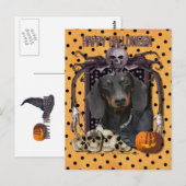 Halloween Nightmare - Dachshund - Winston Briefkaart (Voorkant / Achterkant)