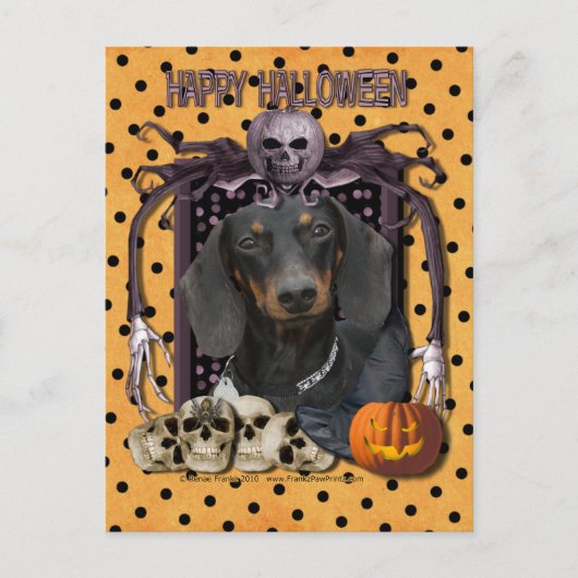 Halloween Nightmare - Dachshund - Winston Briefkaart (Voorkant)