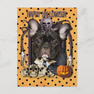 Halloween Nightmare - French Bulldog - Blauwgroen Briefkaart