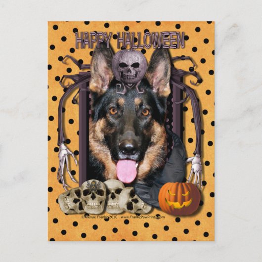 Halloween Nightmare - German Shepherd - Kuno Briefkaart (Voorkant)