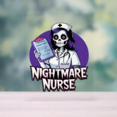 Halloween Nightmare Nurse Classic T-shirt Acryl Bord (Neutraal)