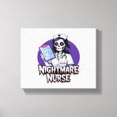 Halloween Nightmare Nurse Classic T-shirt Canvas Afdruk (Voorkant)