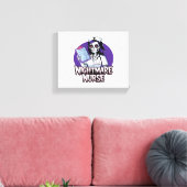 Halloween Nightmare Nurse Classic T-shirt Canvas Afdruk (Insitu (Woonkamer))