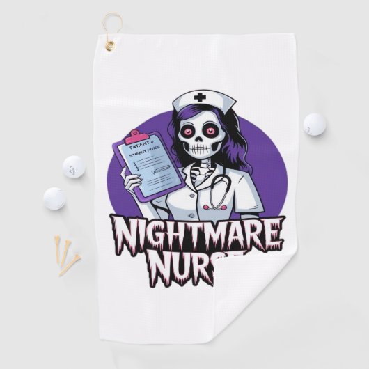 Halloween Nightmare Nurse Classic T-shirt Golfhanddoek (Insitu)