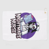 Halloween Nightmare Nurse Classic T-shirt Golfhanddoek (Horizontaal)