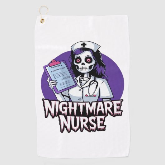 Halloween Nightmare Nurse Classic T-shirt Golfhanddoek (Voorkant)
