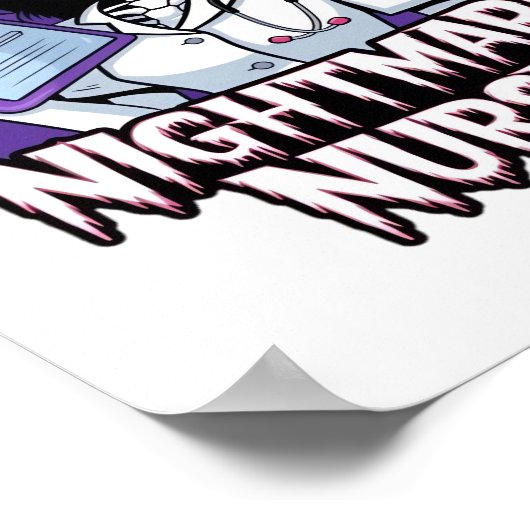 Halloween Nightmare Nurse Classic T-shirt Poster (Hoek)